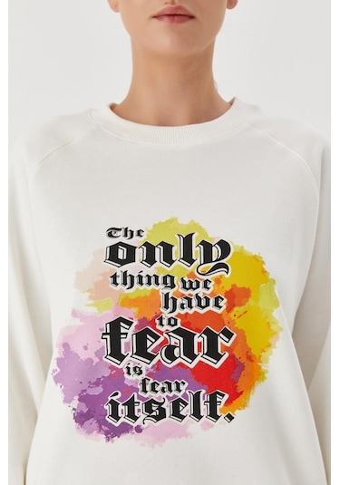 No Fear Kadın Sweatshirt Beyaz 72485 001
