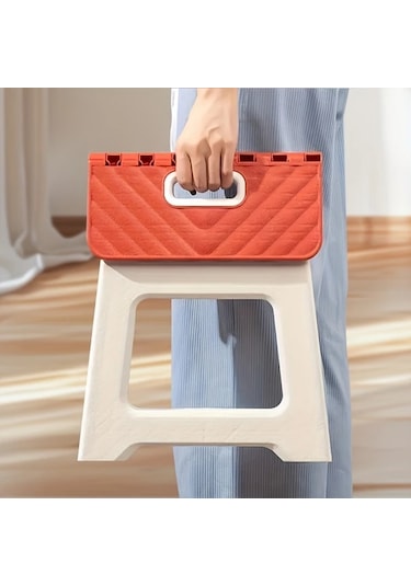 Elmpaly Yeşil Orta Boy Katlanır Plastik Tabure - Ev Ve Ofis İçin Dayanıklı Paspas Basamak Yeşil