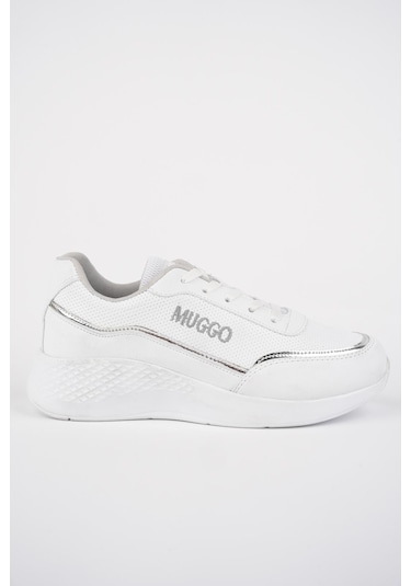 Muggo Happy Garantili Kadın Ortopedik Günlük Bağcıklı Şık Rahat Sneaker Spor Ayakkabı 001