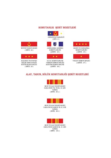 6'Li Birleştirilmiş Şerit Rozet Çok Renkli