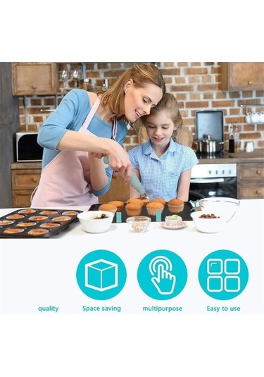 Ulzyvf Tepsisi Mavi Kurabiye Klipsleri, Yeniden Kullanılabilir İstifleme Fırın Tepsisi Mavi