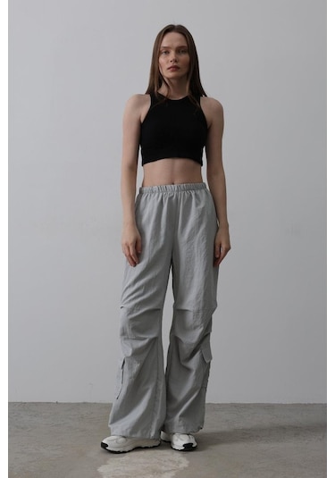 Munn Collection Paraşüt Cargo Pantolon - Gri Gri