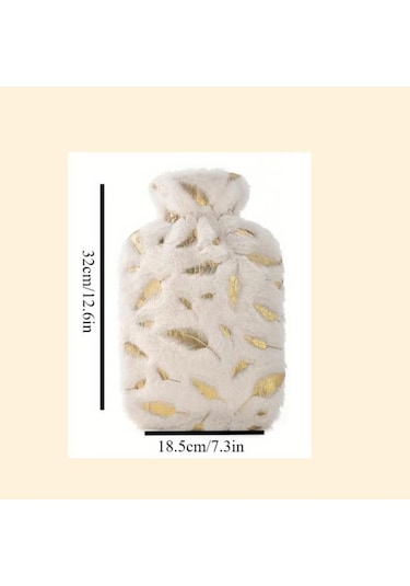 Ofisinn Yaprak Desenli Peluş Sıcak Su Torbası 2 L