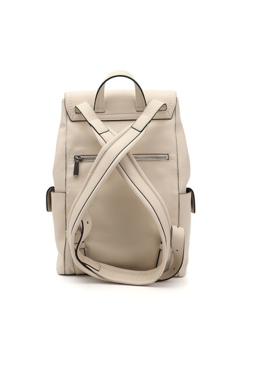 Gönderir Bej Antik Hakiki Deri El Ve Sırt Çantası Bej