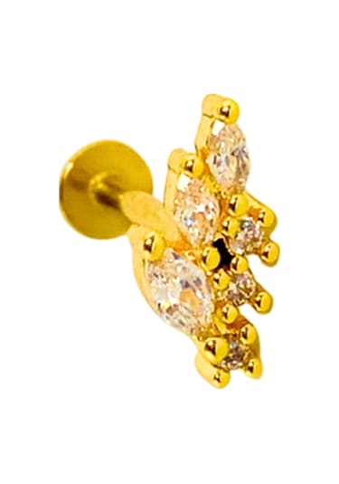 Cerrahi Çelik Taşlı Piercing Altın