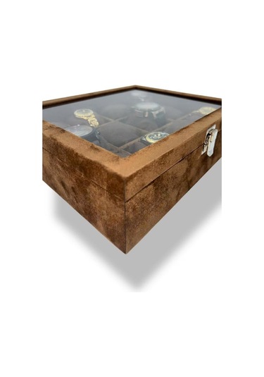 Richbo x 12'li Saat Kutusu Süet Kahve