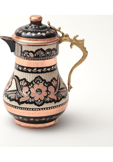 Erzincan El İşlemeli Bakır Ördek Kapaklı Sürahi Minesiz