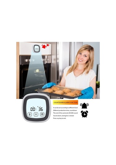 Ganzhoushop Ts-bn53 Termometresi Sıcaklık Ölçer Sertifikalı Mutfak Kablosuz İçermez, Gıda Fda Et Elektronik Ekran Dokunmatik Bpa Barbekü Aracı Ee