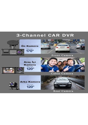 Araç İçi Kamera 3 Lensli Kamera