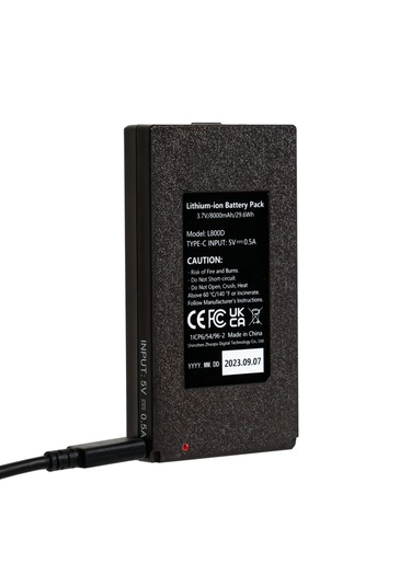 Gardepro 8000mah Şarj Edilebilir Lityum Pil Paketi Siyah