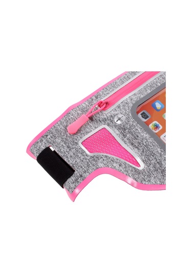 XL Spor Likra Akıllı Telefon Bel Çantası Gül