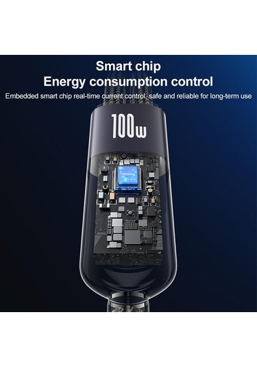 Yesido Ca92 100w 5a Usb-c / Tip-c Çift Tip-c 2 İn 1 Şarj Kablosu, Uzunluk: 1.2m Siyah