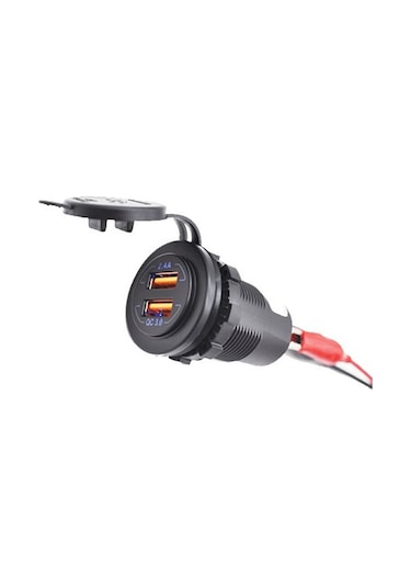 Usb Soketi Ikili 2.4A+Qc3.0 12-24V