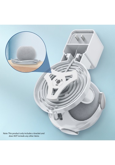 Youmex Homepod Mini Duvar Tutucu, Akıllı Ev Hoparlör Aksesuarı, Elektrik Kablosu Yönetimi, Boşluk Tasarrufu, Abs Malzeme, Beyaz Renk
