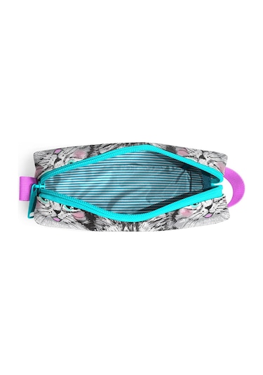 Coral High Kids Gri Kedi Desenli Kalem Çantası 22078