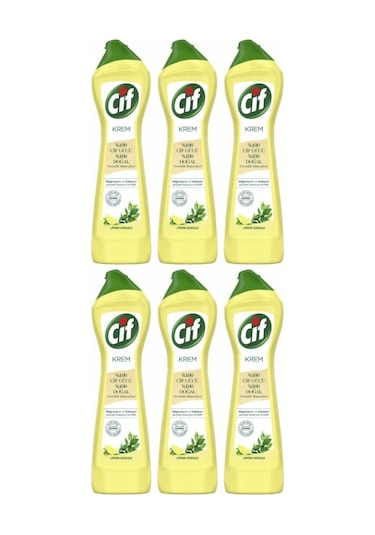 Cif Limon Kokulu 500Ml 6 Adet Krem Temizleyici