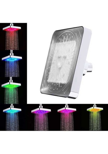 Pazly Otomatik 8 L-ed'li 7 Renk Değiştiren Işık Duş Başlığı, Taşınabilir Banyo Sprinkleri Diğer Diğer
