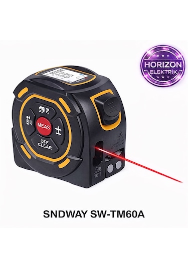 Sndway Sw-tm60a Lazer Mesafe Ölçerli Şerit Metre 5 Metre