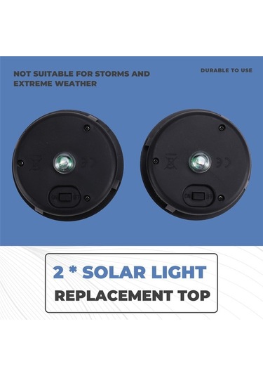 Agoodshop 2 Adet Güneş Enerjili Işık Değiştirme Üst 8 Cm Rgb Yama Lambası Led Dekoratif Açık Hava As 1 Adet Polisilikon 2v