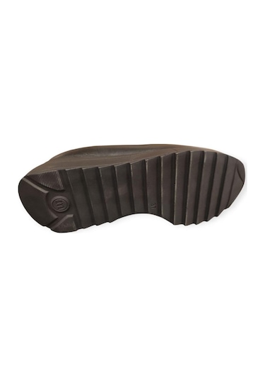 Mammamia D25ka-3565 Dolgu Taban Deri Kadın Ayakkabı Siyah