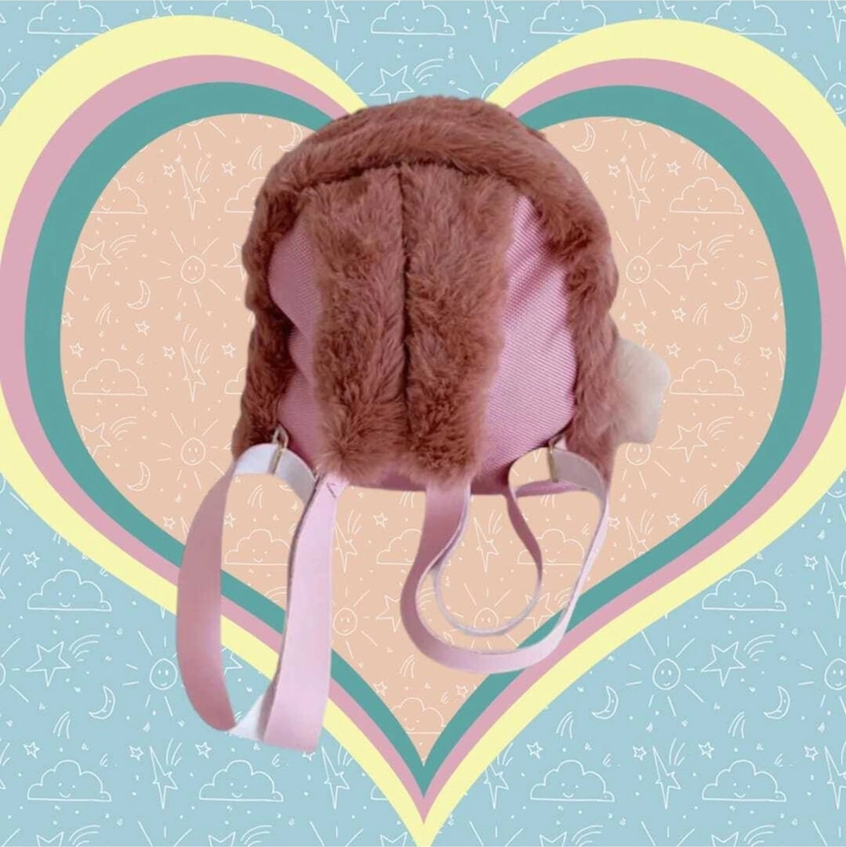 Tezzgelsin Tavşan Peluş Çocuk Sırt Çantası Çocuk Çantası Gül Kurusu