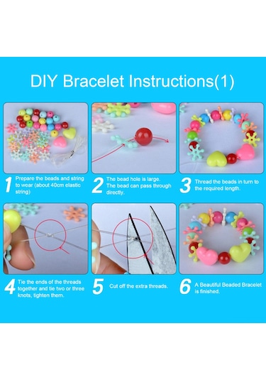 Wezone 01 Çok Renkli Delikli Plastik Boncuklar - Kolye Ve Bilezik Dıy Takı Seti Diğer