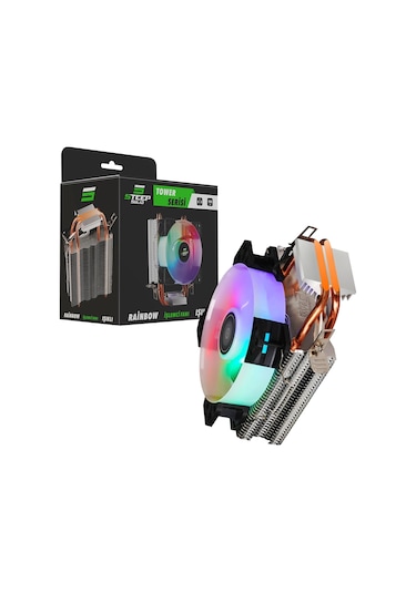 Steep Solid İntel Lga 775 Bakır Cpu Fan - Rbw Rainbow Masaüstü İşlemci Fanı