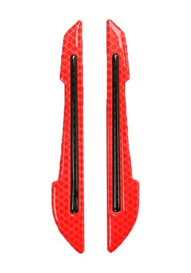 Kırmızı 1 Çift Uzun Ömürlü Yan Dikiz Aynası Montaj Güvenlik Uyarı Araba Styling Oto Çarpışma Önleme Koruyucu Şerit Aksesuarları Anti