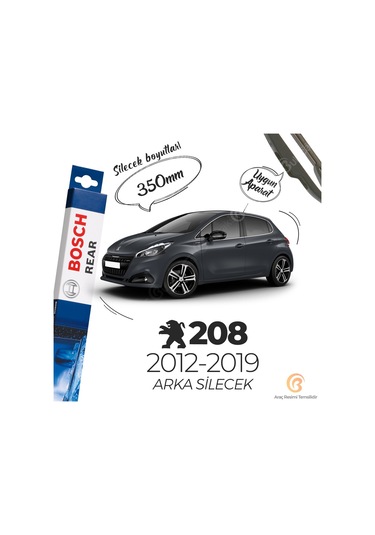 Peugeot 208 Arka Silecek 2012-2019 Bosch Rear H353