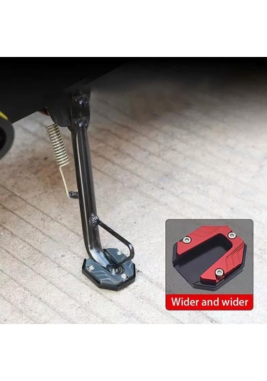 Mavi Semetal Motosiklet Standı Ayak Uzatma Yan Standı Destek Pedi Uzatma Plakası Elektrikli Bisiklet Yan Park İçin