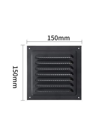 Suntek Metal Havalandırma Kapağı Yoğun Izgara 15cmx15cm-siyah