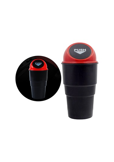 Homyl Oto Araba Çöp Tutucu Kutusu Toz Sepeti Tenekesi Kırmızı Kırmızı