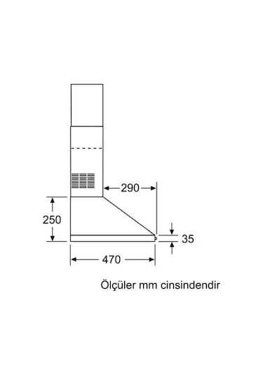 Siemens LC64PCC50T Ankastre Duvar Tipi 60 CM Davlumbaz