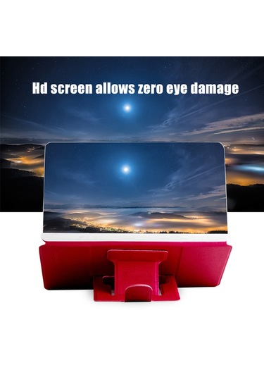 İnç Masaüstü Hd Telefon Ekran Büyüteç Video Büyütme Amplifikatör Standı Tutucu -