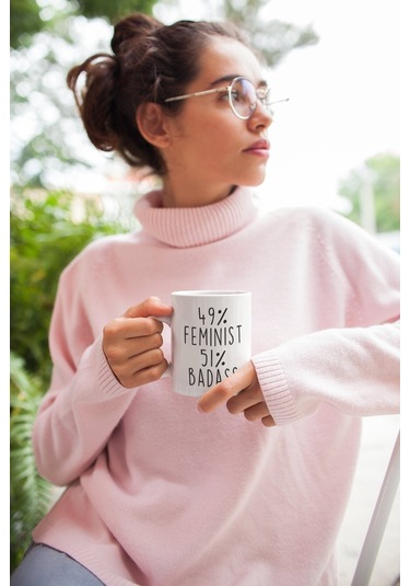 Feminist İçin Hediye, İngilizce Feminist Kupa, Feminist Noel Hediyesi, İngilizce Bardak