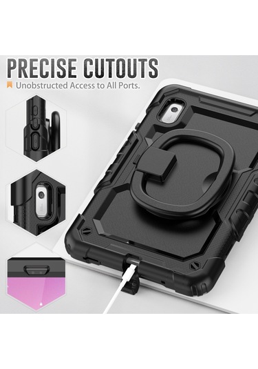 Lenovo Uyumlu Tab M9 / Lenovo Uyumlu K9 Tb310 Kickstand Case Pc+silikon Tablet Kılıf Omuz Kayışı