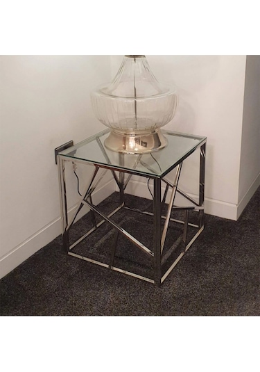 Renna Paslanmaz Metal Yan Sehpa