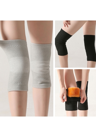 Padalink Kışın Spor Ve Koşu İçin Sıcak Tutan Ekstra Kalın Dizlik - Unisex, Esnek Ve Rahat, Siyah, Tek Boy Siyah