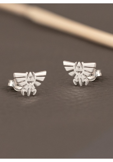 Dkmn Gümüş 925 Ayar Gümüş Zelda Logolu Küpe