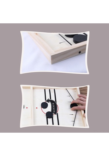 Maiyame Ahşap Malzemeden Yapılmış, Aile Eğlencesi İçin Mükemmel Mancınık Masa Oyunu Siyah