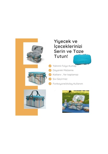 20 Lt Termal Piknik Sepeti -357 Karışık Çok Renkli