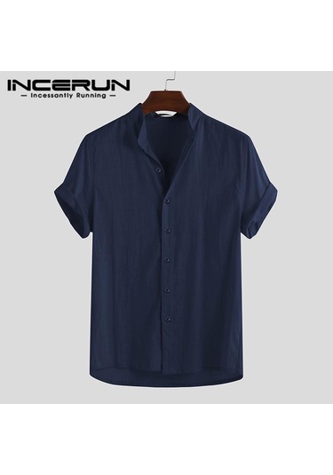 İncerun Yaz Erkek Kısa Kollu Sade Beyefendi Streetshirt Gömlek Gri