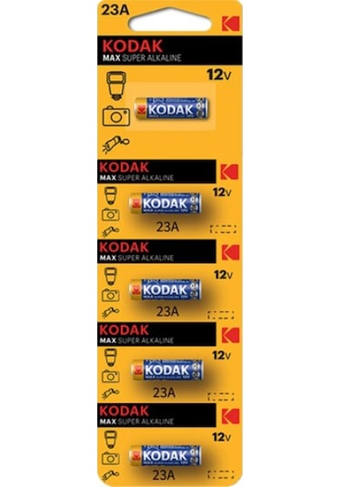 Kodak Max 23A 12V Kartela Super Alkalin Pil 5'li