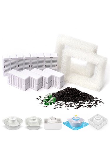 Ecronicword 8'lı Paket Evcil Hayvan Su Dağıtıcı Filtre Kartuşları F12
