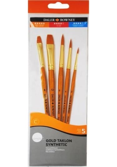 Daler Rowney Simply Gold Taklon Synthetic Fırça Seti Kod 502
