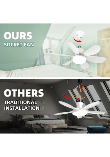 Boatshop1 Fıbrave Akıllı Led Tavan Fanı Çok Renkli 40w 52.07cm 3 Ayarlı Mod Uzaktan Kumanda Sessiz Çalışma E27 Taban Beyaz Yeşil Işık Göstergesi