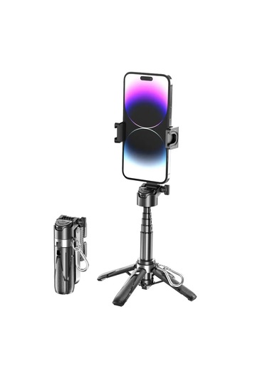 P15 Mini Selfie Çubuğu Tripod Bluetooth Uzaktan Kumandalı 360'