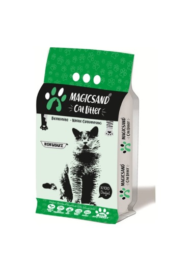 Magicsand Cat Litter Kokusuz İnce Topaklaşan Bentonit Kedi Kumu 10 L