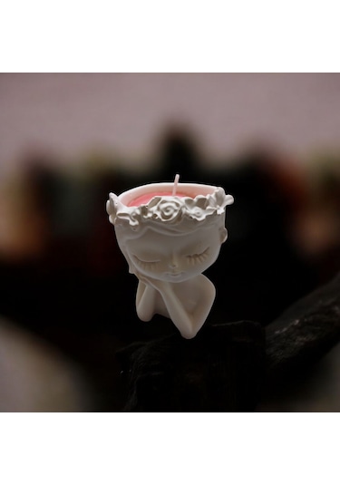 El Yapımı Melek Mum Beton Kapta Büyüleyici Soya Mumu