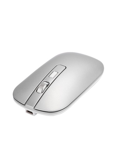 2.4g Kablosuz Ergonomik Fare 1600 Dpı Yüksek Çözünürlüklü Usb Şarjlı Bilgisayar Aksesuarları Gümüş